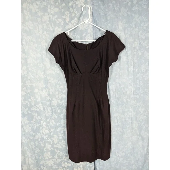 brown wiggle dress Vintage 50s 60s Secretary Wiggle Dress in Brown Abstract Floral  Better  Dresses Vintage
